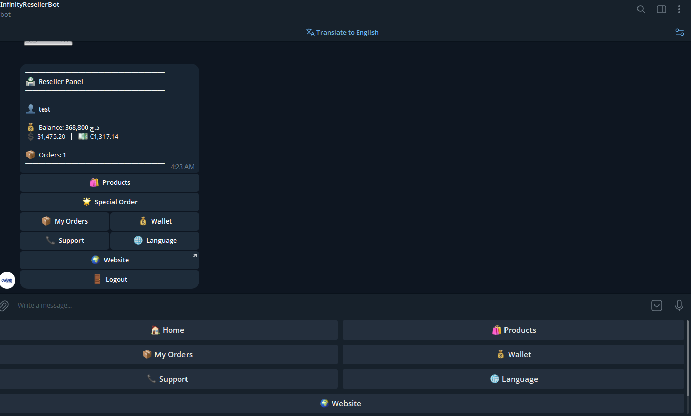 Infinity Resellers Bot